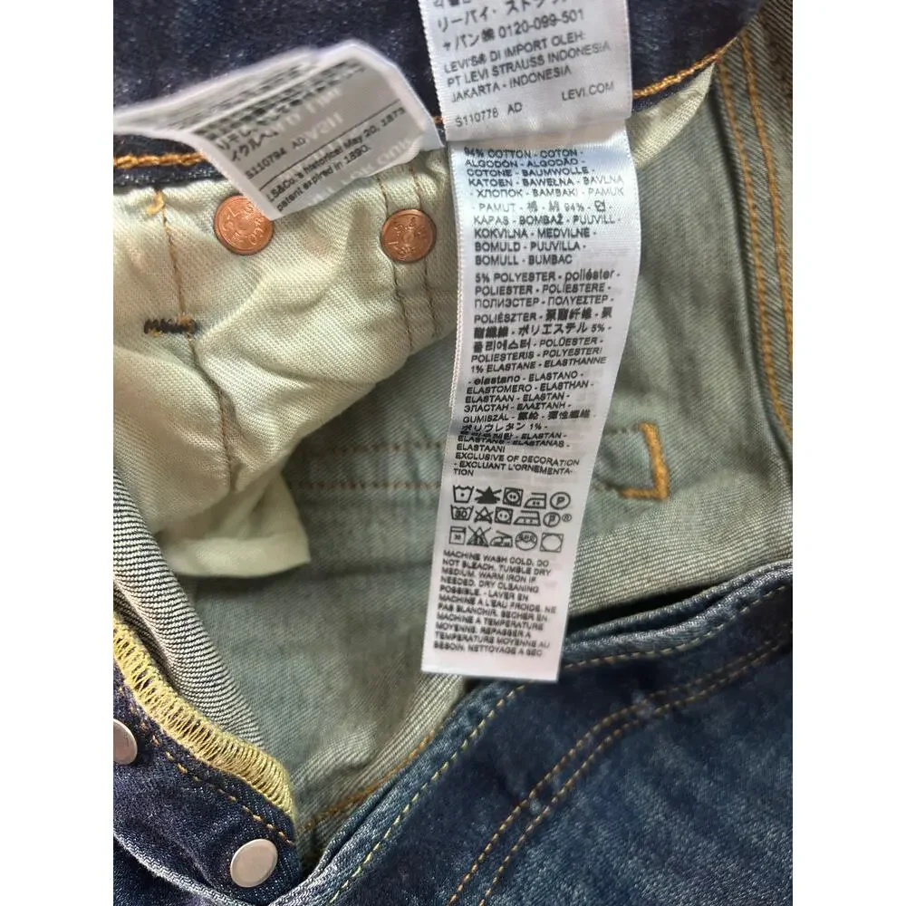 NWT Levi's 501 Original Men's Jeans Dark Wash Straight Leg Denim Levis 33 x 32